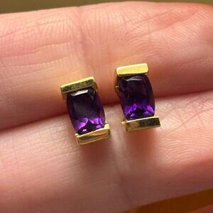 14k YG Amethyst Earrings NFS